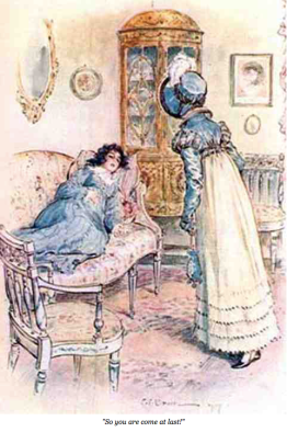 Mary Musgrove on the sofa