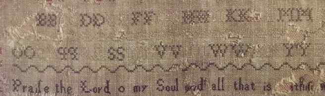 Jane Austen sampler - alphabet