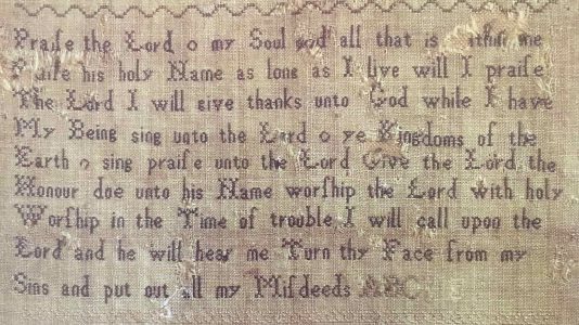 Jane Austen sampler - Psalms